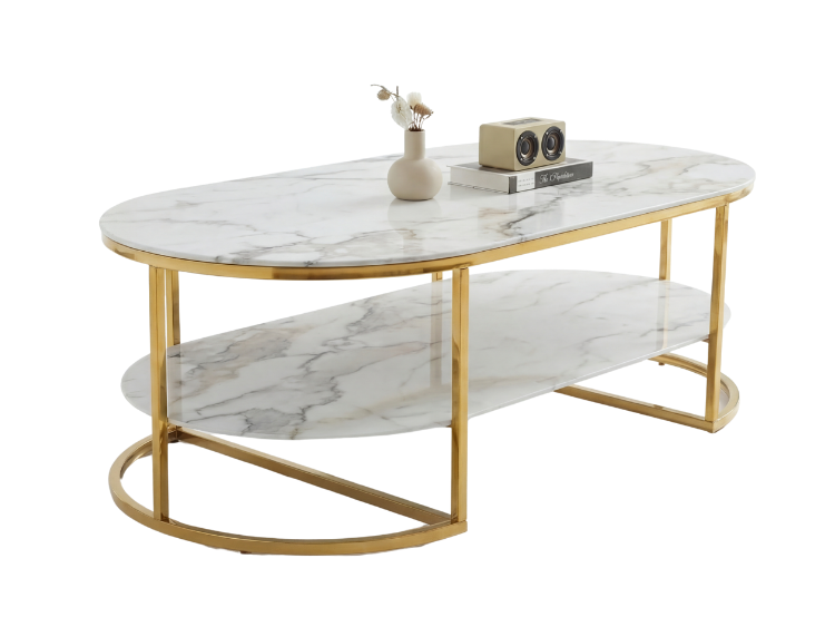 Tables basses effet marbre