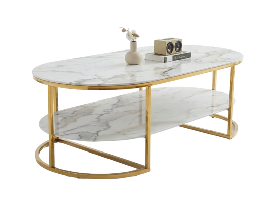 Tables basses effet marbre