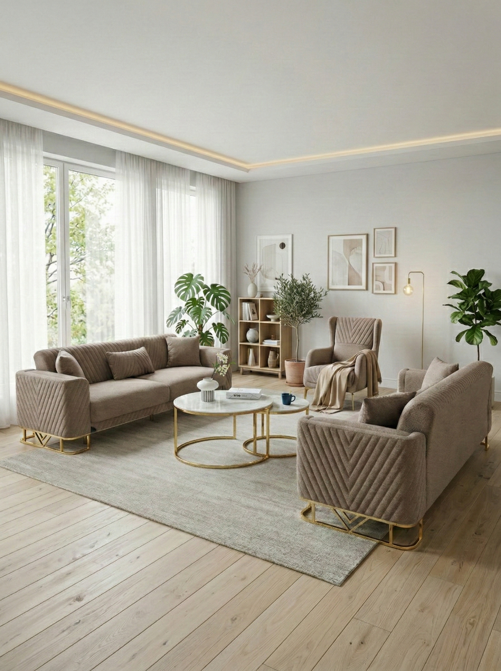 Ensemble Canapé Elégance- Convertible Coffre