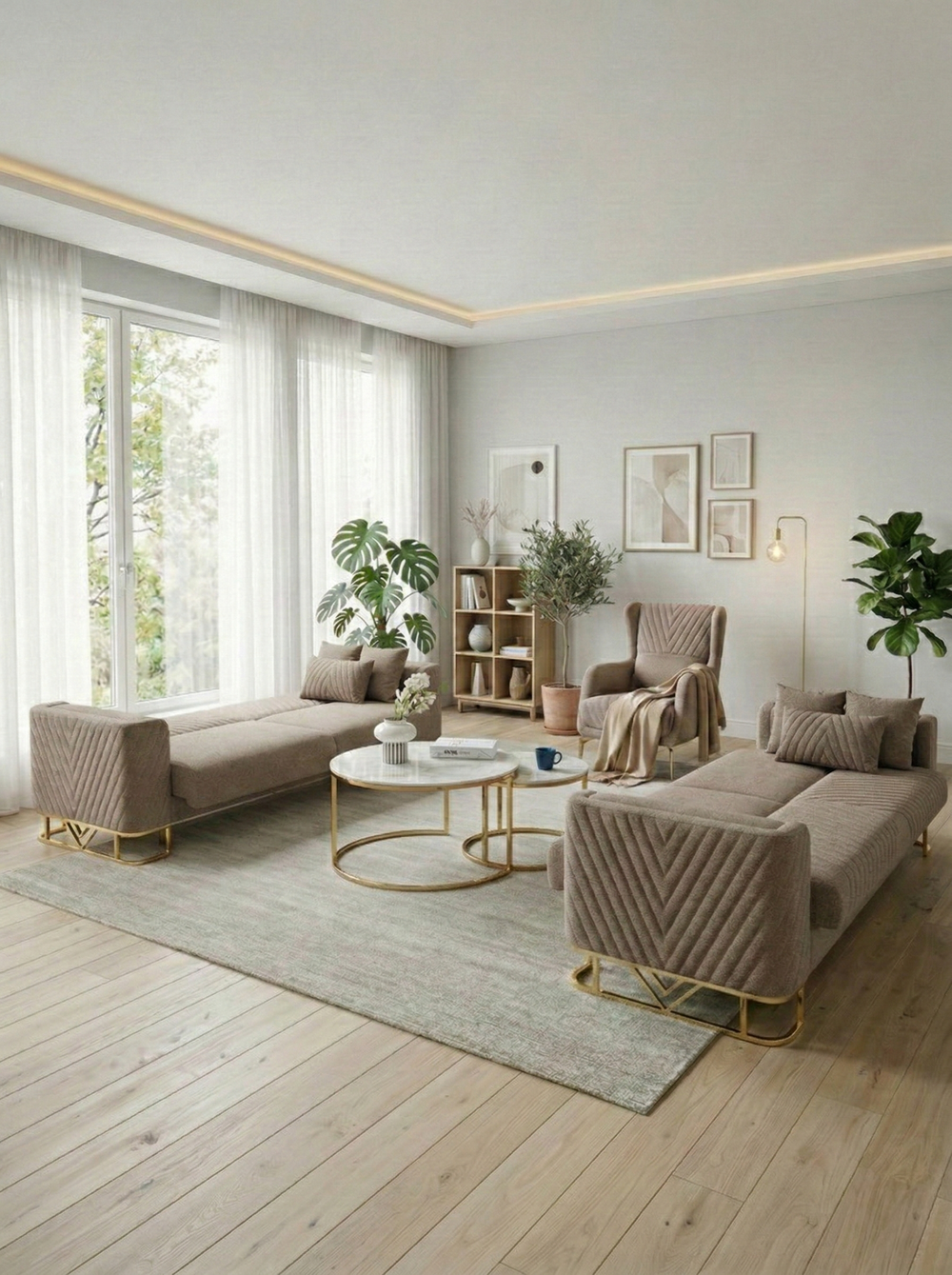 Ensemble Canapé Elégance- Convertible Coffre