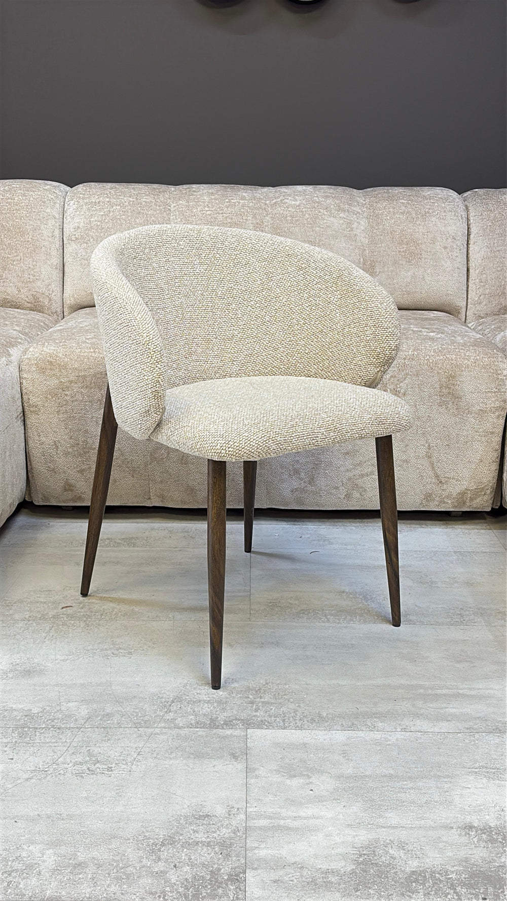 Chaise Parma Design Chenille – Pieds Acier