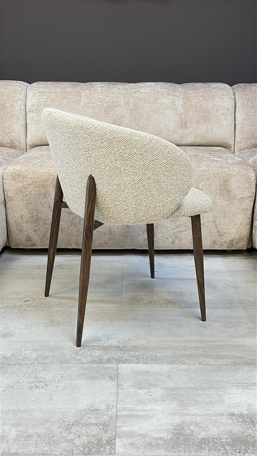 Chaise Parma Design Chenille – Pieds Acier