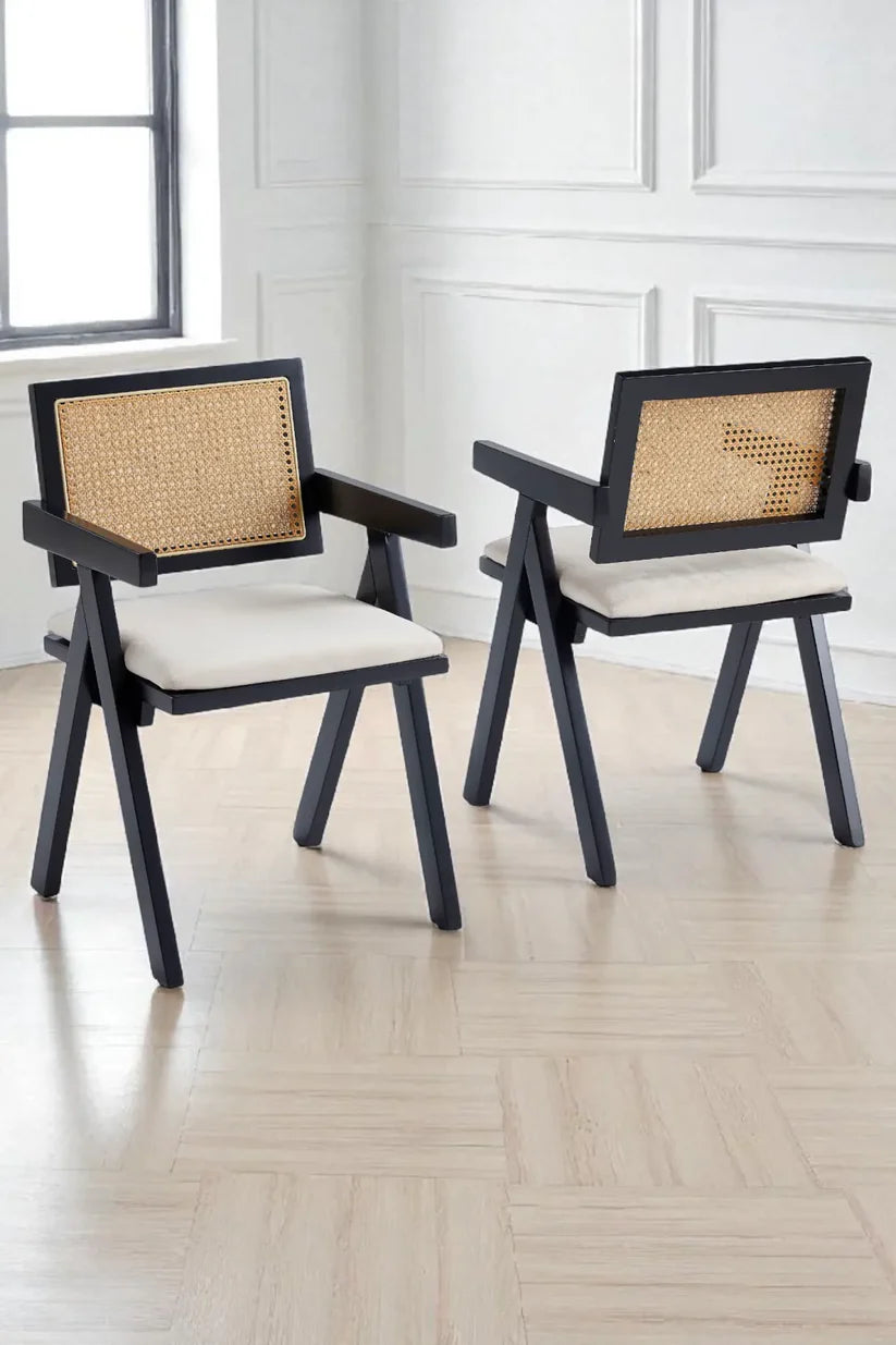 Chaise Rotina en Tissu – Structure Bois Robuste